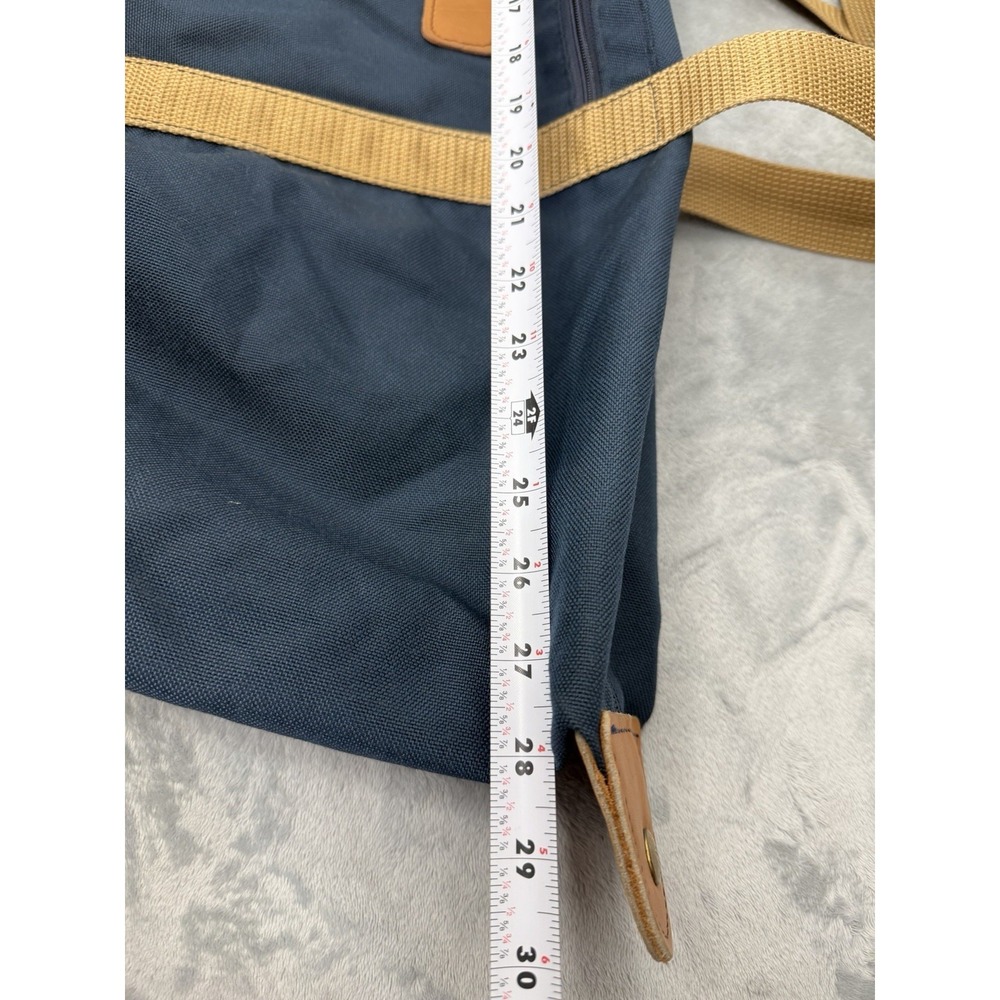 Vintage Boyt Canvas Duffle Tote Bag Large Blue Leather Handle USA Made 80s 90s - Picture 10 of 10